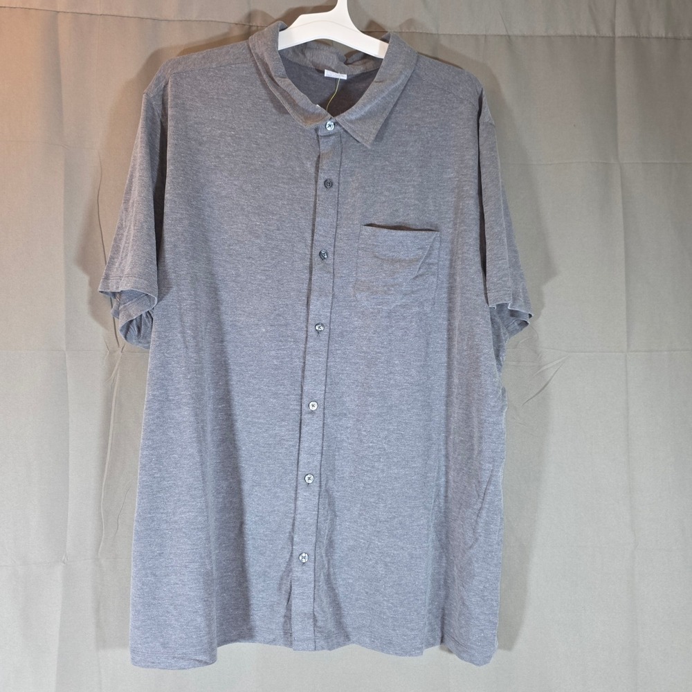 All in Motion Mens Commuter Shirt XXL Gray Short Sleeve Button Down WR9M2X NWT